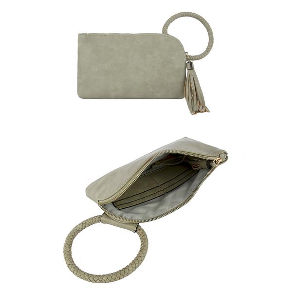 MODERN TASSEL ZIPPER HAND CLUTCH BAG