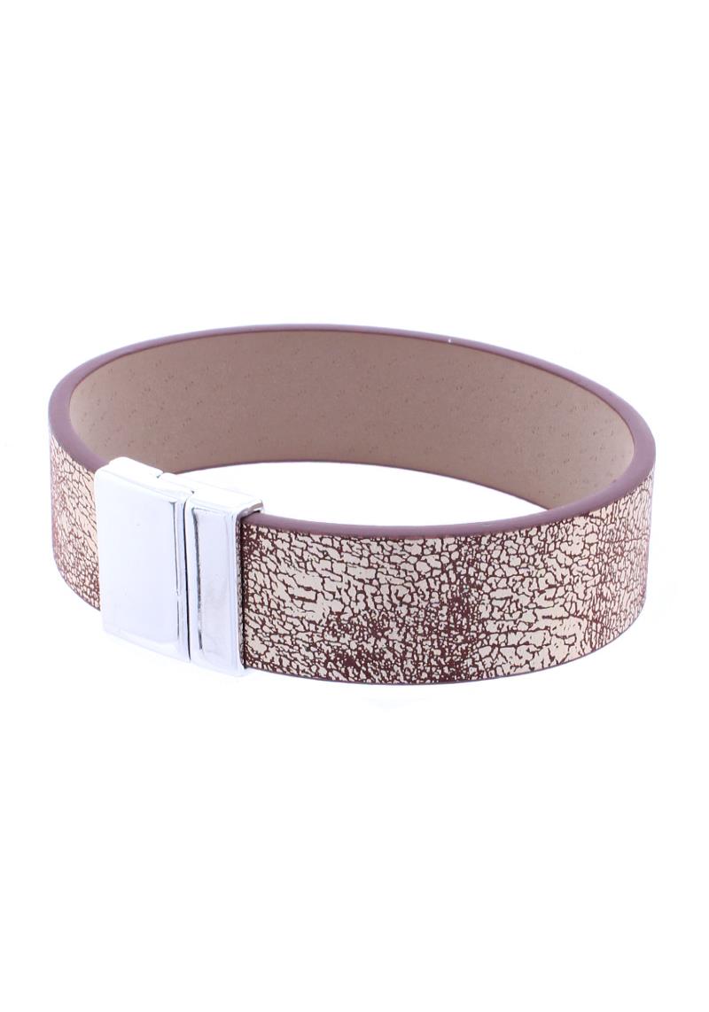 FAUX LEATHER MAGNETIC BRACELET