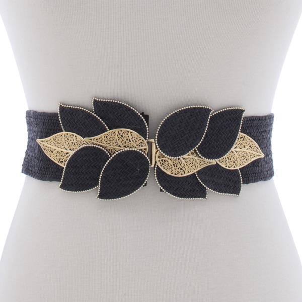 LEAF BURLAP BELT