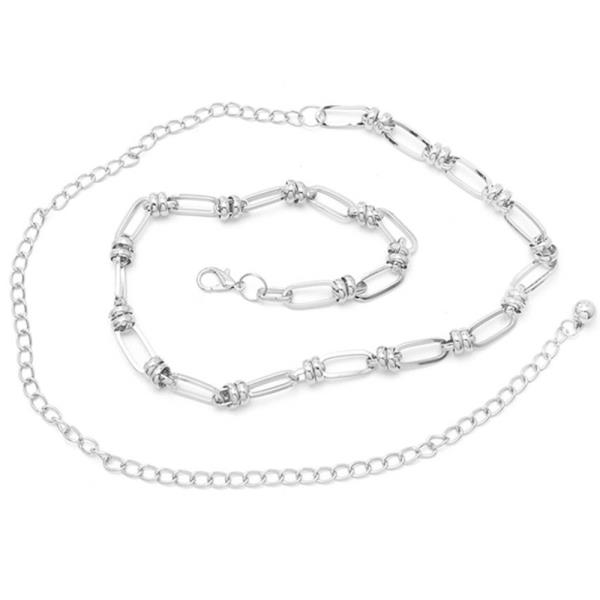 FASHION METAL PAPER CLIP LINK DESIGN HOOK BELT