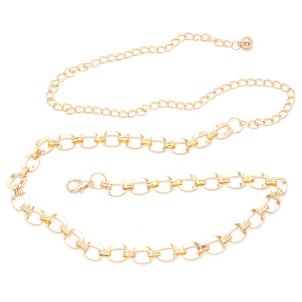 CHIC METAL ROUND PATTERN HOOK BELT