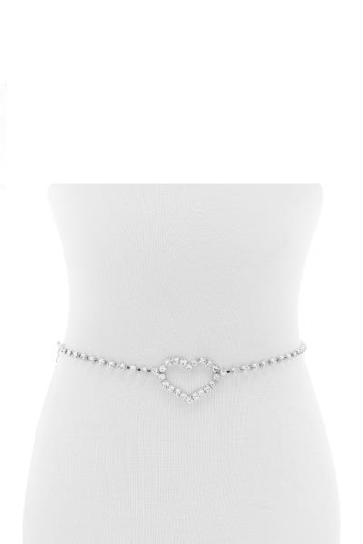 FASHION HEART RHINESTONE BELT