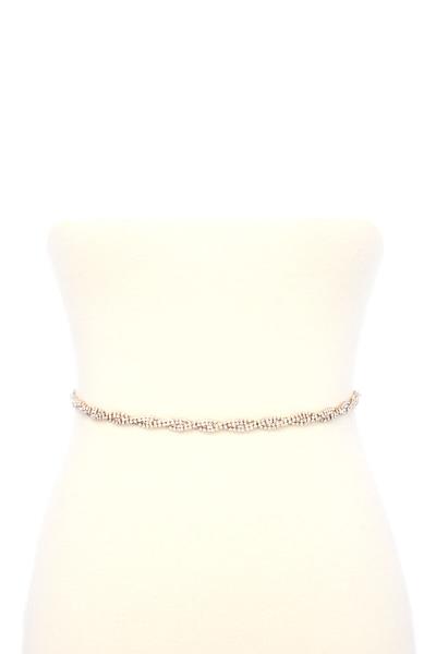 RHINESTONE TWIST BELT