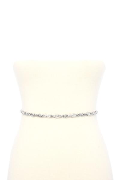 RHINESTONE TWIST BELT