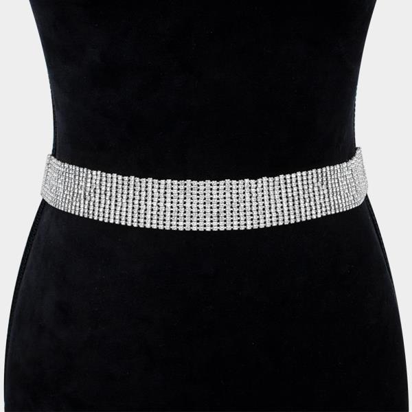 11 LINE RHINESTONE BELT