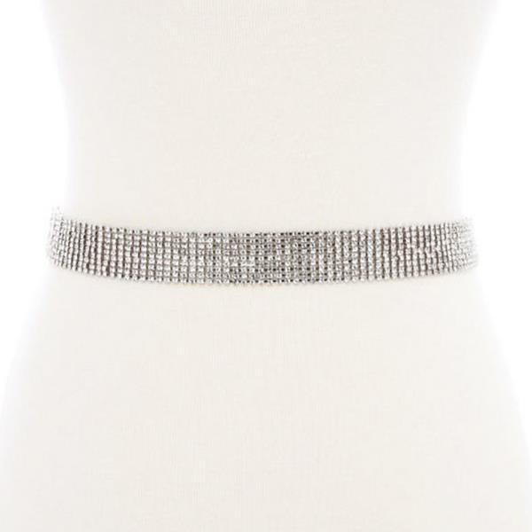 9 LINE RHINESTONE BELT