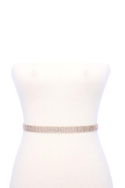 6 LINE RHINESTONE BELT