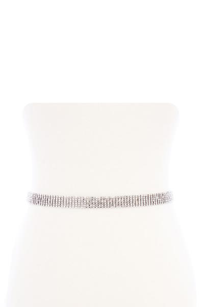 6 LINE RHINESTONE BELT