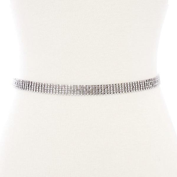 5 LINE RHINESTONE BELT