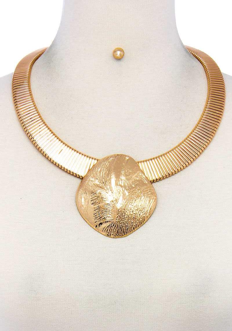 FASHION STRETCHABLE MODERN NECKLACE AND EARRING SET