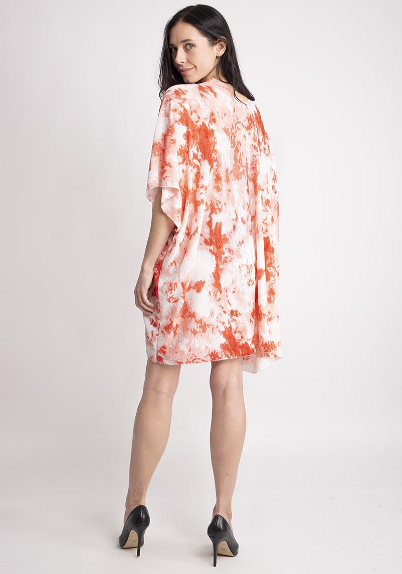TIE-DYED COVER-UP / KIMONO WITH SIDE SLITS