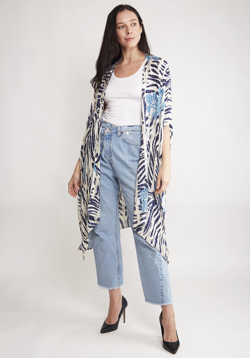 FLORAL PRINT COVER-UP / KIMONO