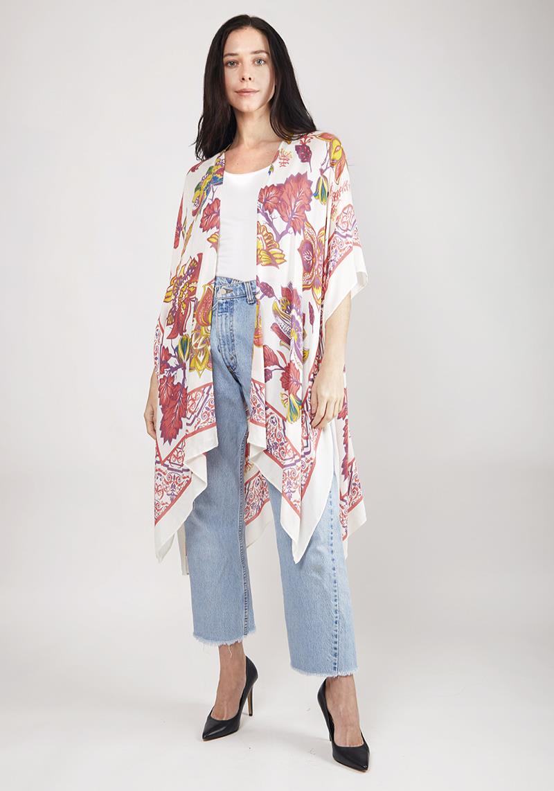 FLORAL PRINT COVER-UP / KIMONO