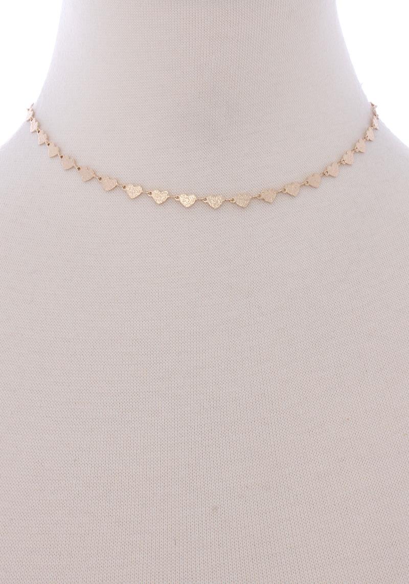 METAL HEART CHAIN NECKLACE