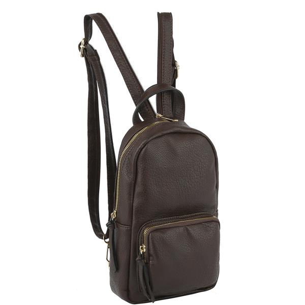 SMOOTH PLAIN ZIPPER BACKPACK