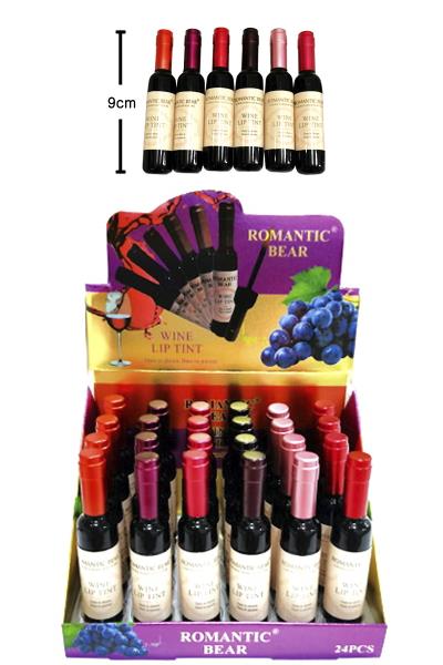 FASHION ROMANTIC BEAR WINE LIP TINT (24 UNITS)