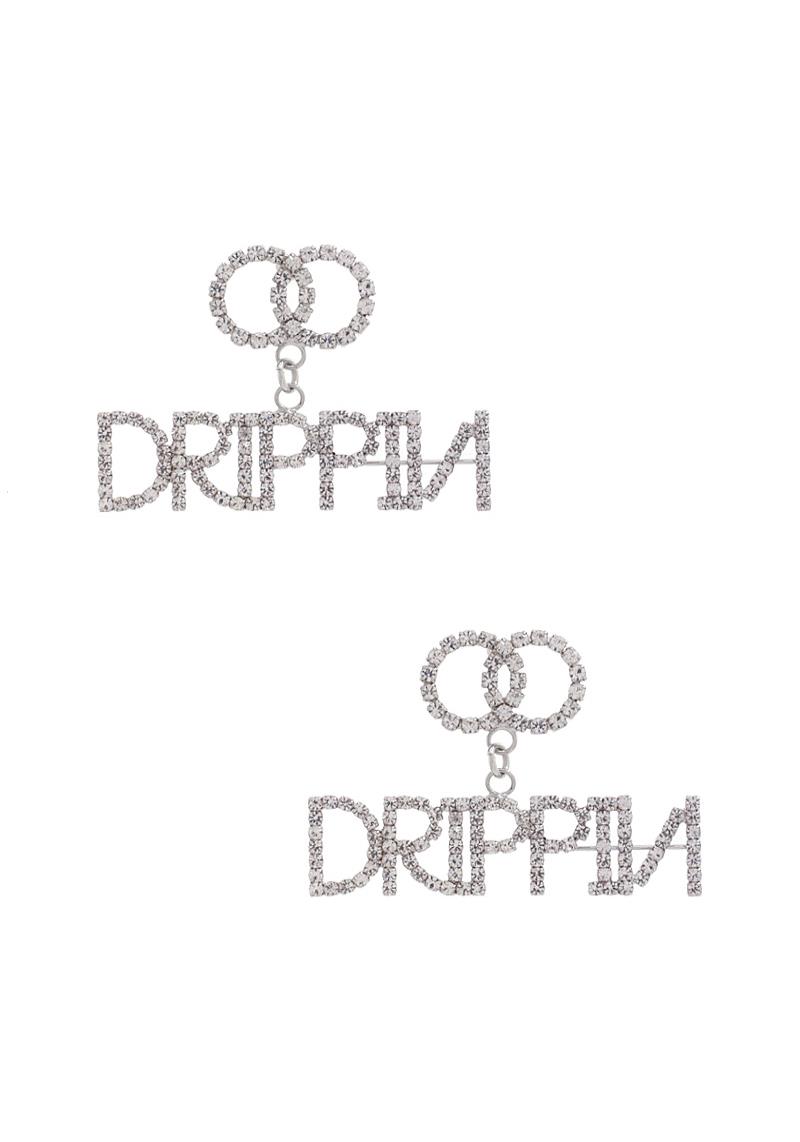 DOUBLE CIRCLE DRIPPIN DANGLE EARRING