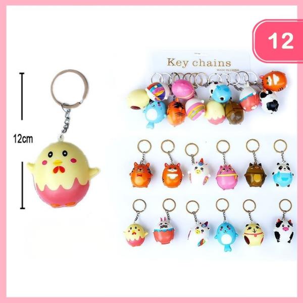 FASHION FAST FOOD KEYCHAIN (12 UNITS)