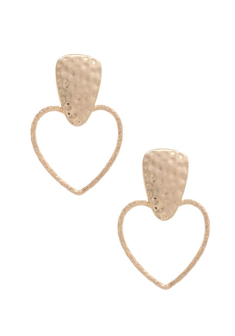 METAL HEART EARRING