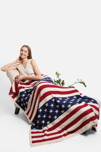 AMERICAN FLAG THROW BLANKET