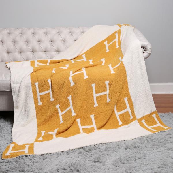 FASHION TWO TONE MICROFIBER BLANKET