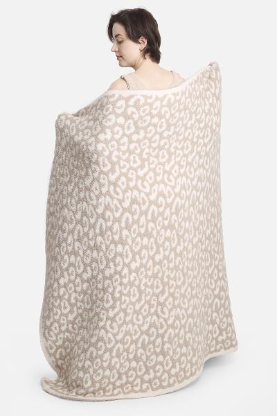 LEOPARD FAUX FUR BLANKET