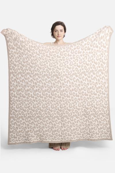 LEOPARD FAUX FUR BLANKET