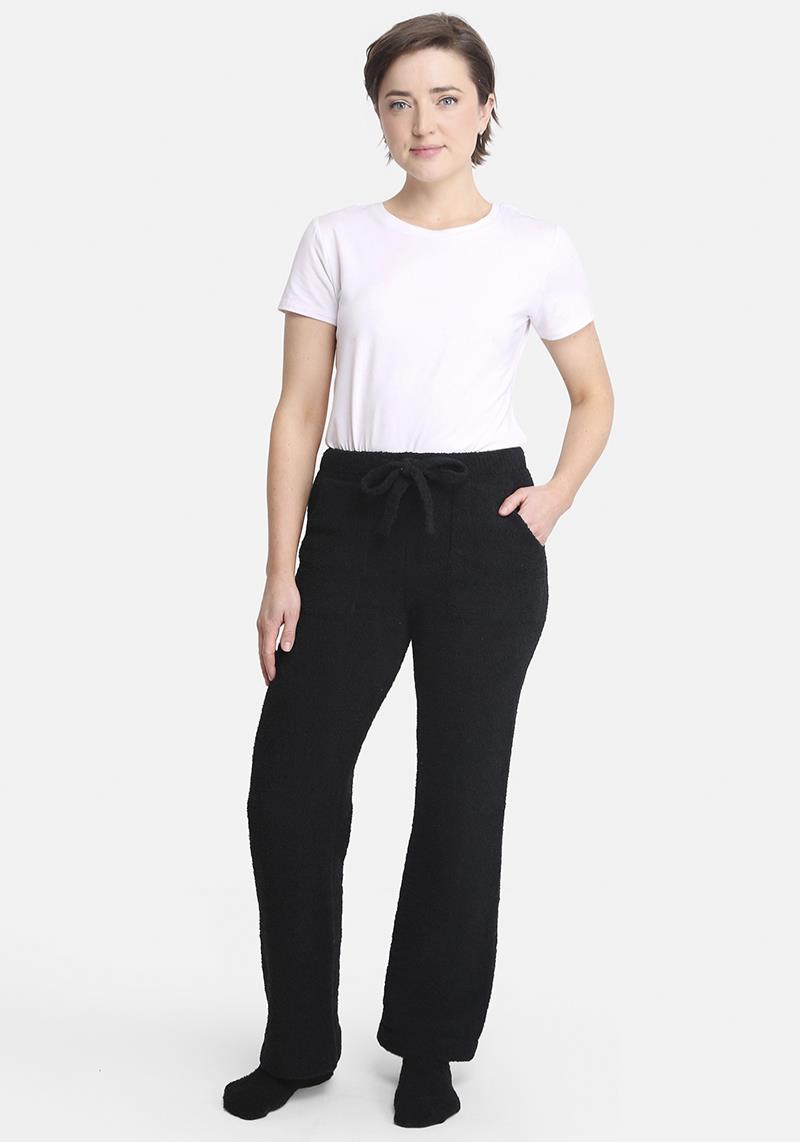 SOLID COLOR LUXURY SOFT LOUNGE PANTS W/ FRONT POCKETS & TIE-KNOT STRING