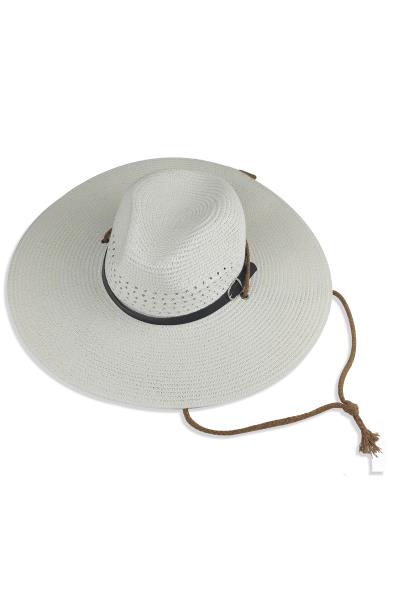FASHION STRAW STRAP PANAMA SUNHAT