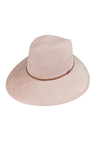 SMOOTH BRAID STRAP DESIGN FEDORA HAT