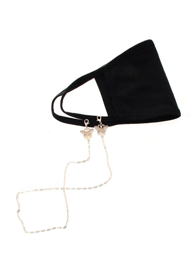 METAL CHAIN BUTTERFLY FACE MASK CHAIN, MASK STRAP, MASK HOLDER, MASK LANYARD, MASK RETAINER