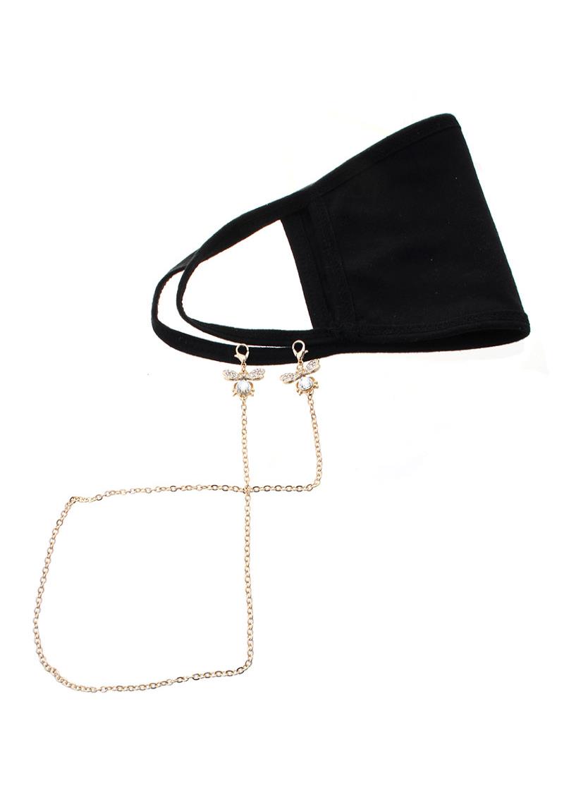 METAL CHAIN BEE FACE MASK CHAIN, MASK STRAP, MASK HOLDER, MASK LANYARD, MASK RETAINER