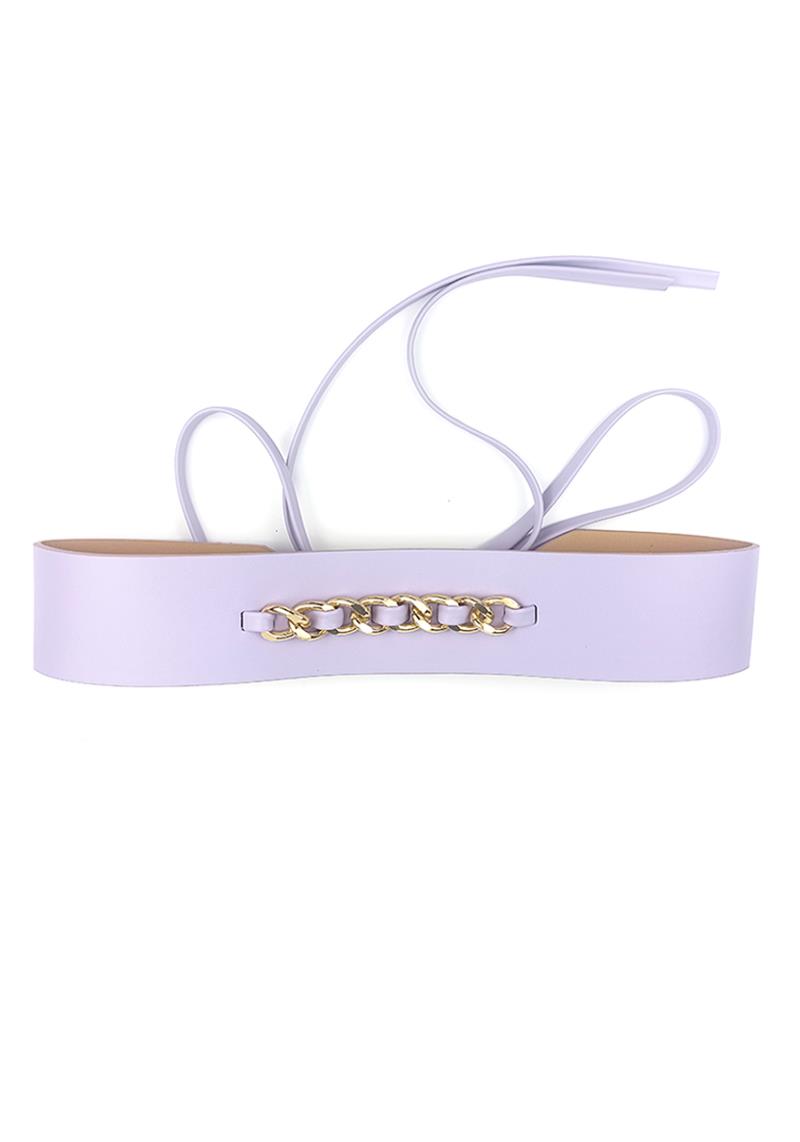 SMOOTH METAL LINK WAIST STRING BELT