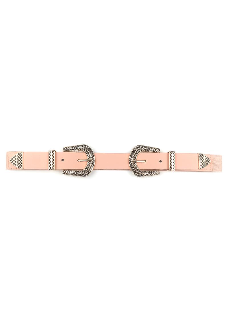 FASHION WESTERN DOUBLE SIDE METAL DESIGN BUCKLE BELT