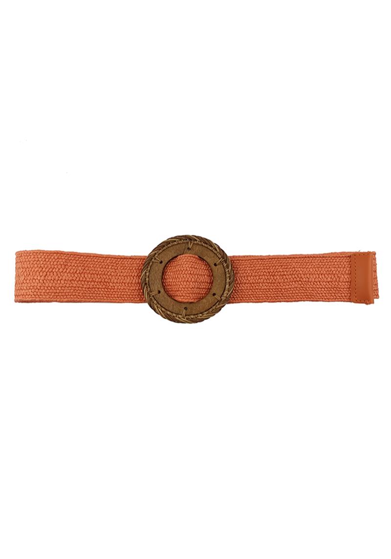 STRAW ROUND CIRCLE DESIGN BELT