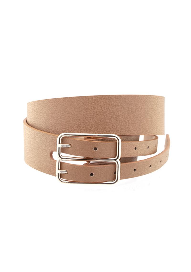 FASHION TWO RECTANGLE BUCKLE BELT