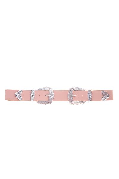 MODERN METAL FLORAL DESIGN BUCKLE BELT