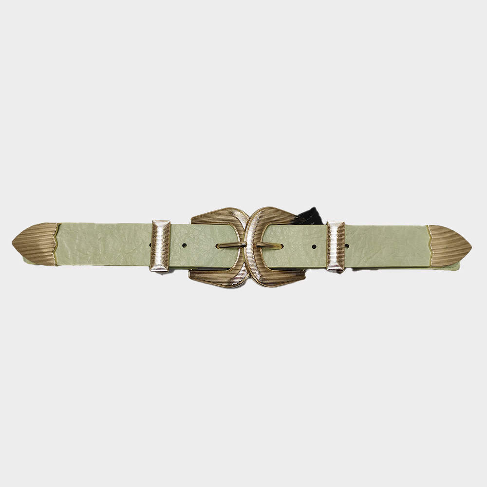 MODERN SMOOTH DOUBLE METAL BUCKLE DESIGN BELT