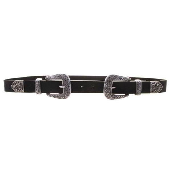 WESTERN STYLE DOUBLE BUCKLE BELT