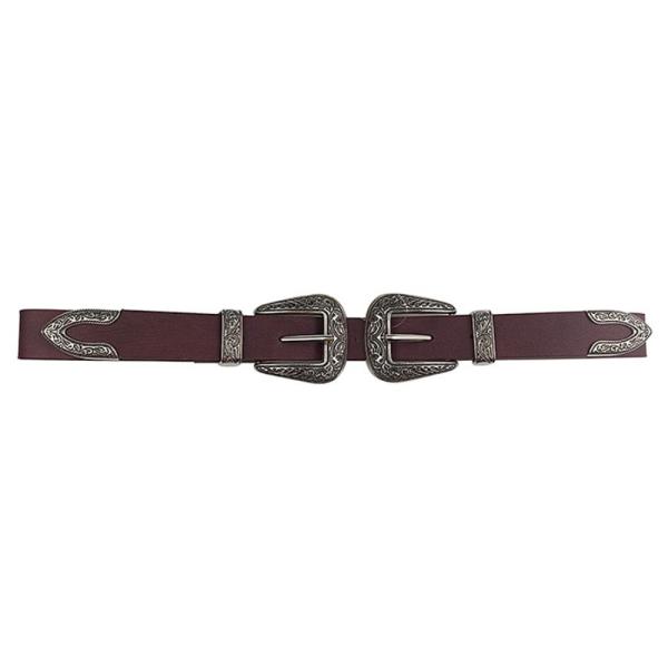 WESTERN STYLE DOUBLE BUCKLE BELT