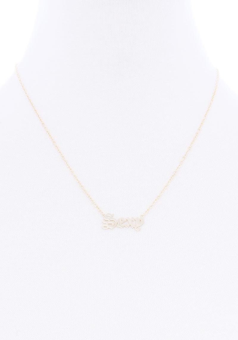 SODAJO SEXY LETTER METAL NECKLACE