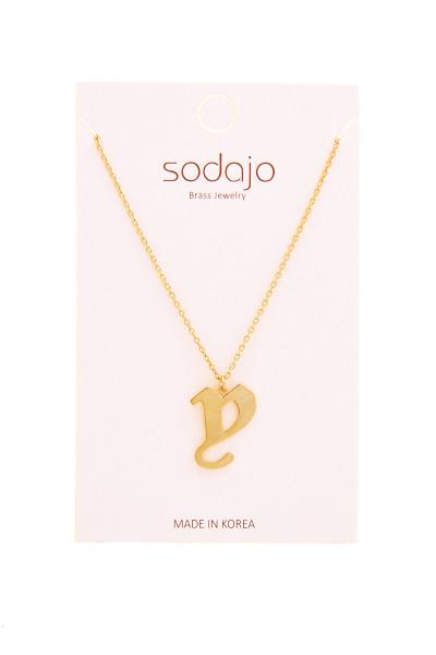 SODAJO TRENDY STYLISH ALPHABET INITIAL NECKLACE