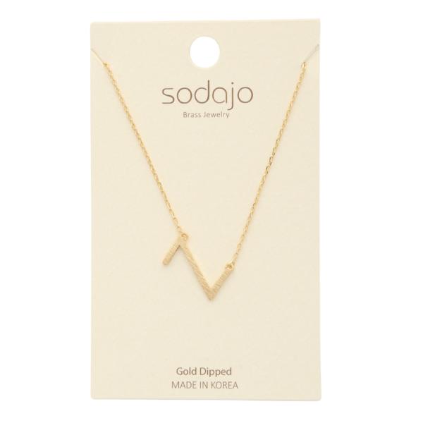 SODAJO SLANTED LETTER INITIAL PENDANT NECKLACE