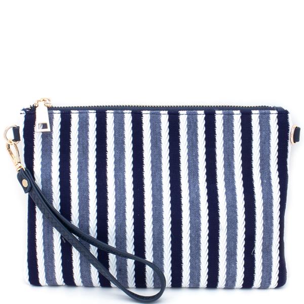 CHIC STRIPED CLUTCH BAG