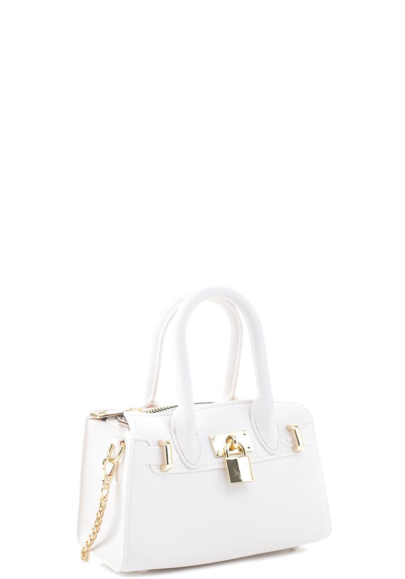 FASHION JELLY MINI KEY LOCK CHAIN HANDLE TOTE BAG