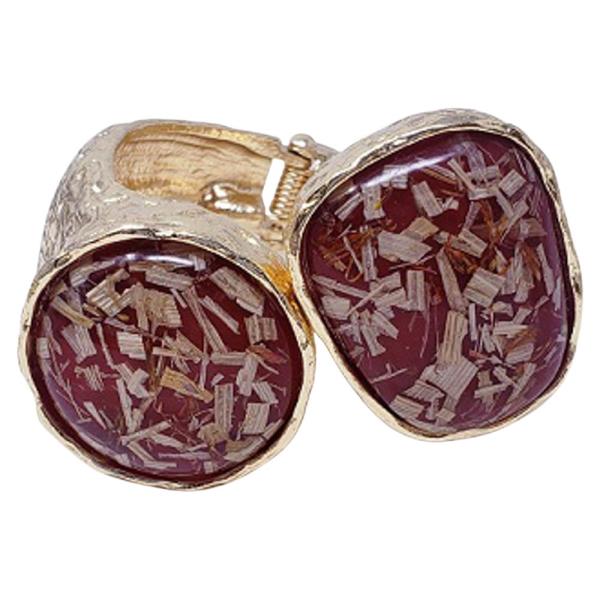 AMIMAL PRINT CHUNKY METAL BRACELET