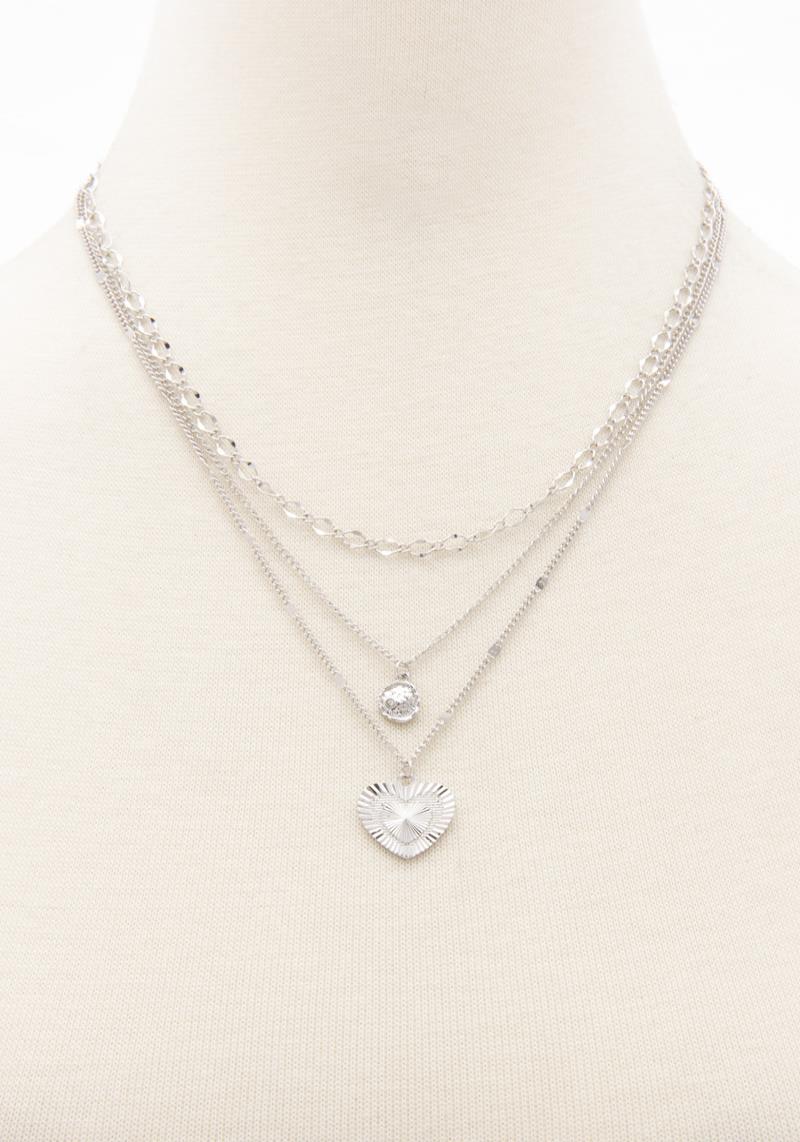 HEART CHARM LAYERED NECKLACE