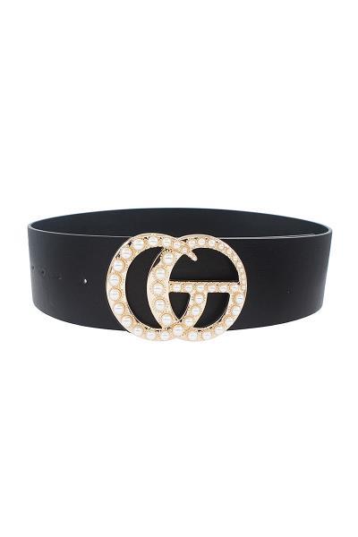 PEARL PAVE GO BUCKLE BELT