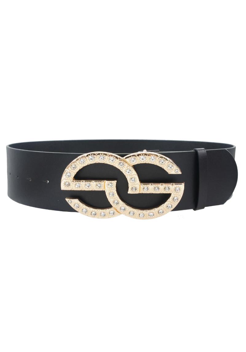 STYLISH MULTI RHINESTONE THICK BELT