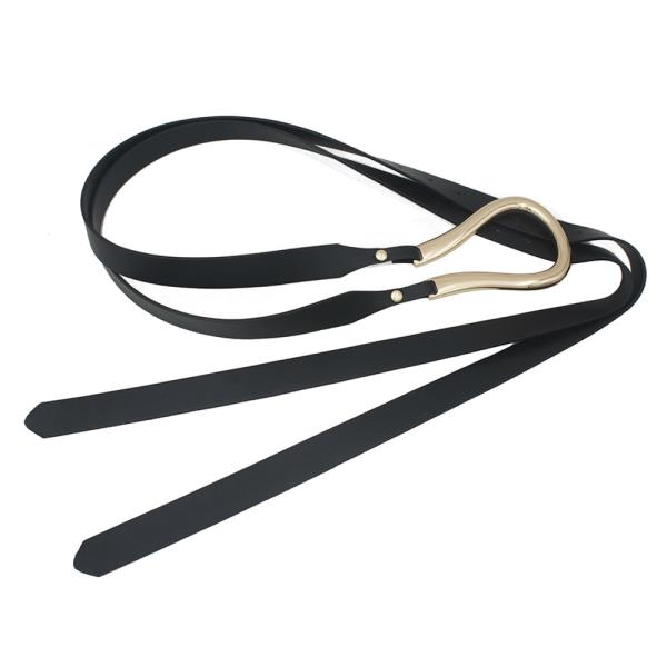 SIDEWAYS TEARDROP BUCKLE WRAP AROUND BELT